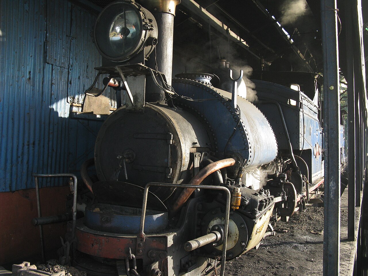 Historic narrow-gauge steam locomotive on the UNESCO World Heritage mountain railway